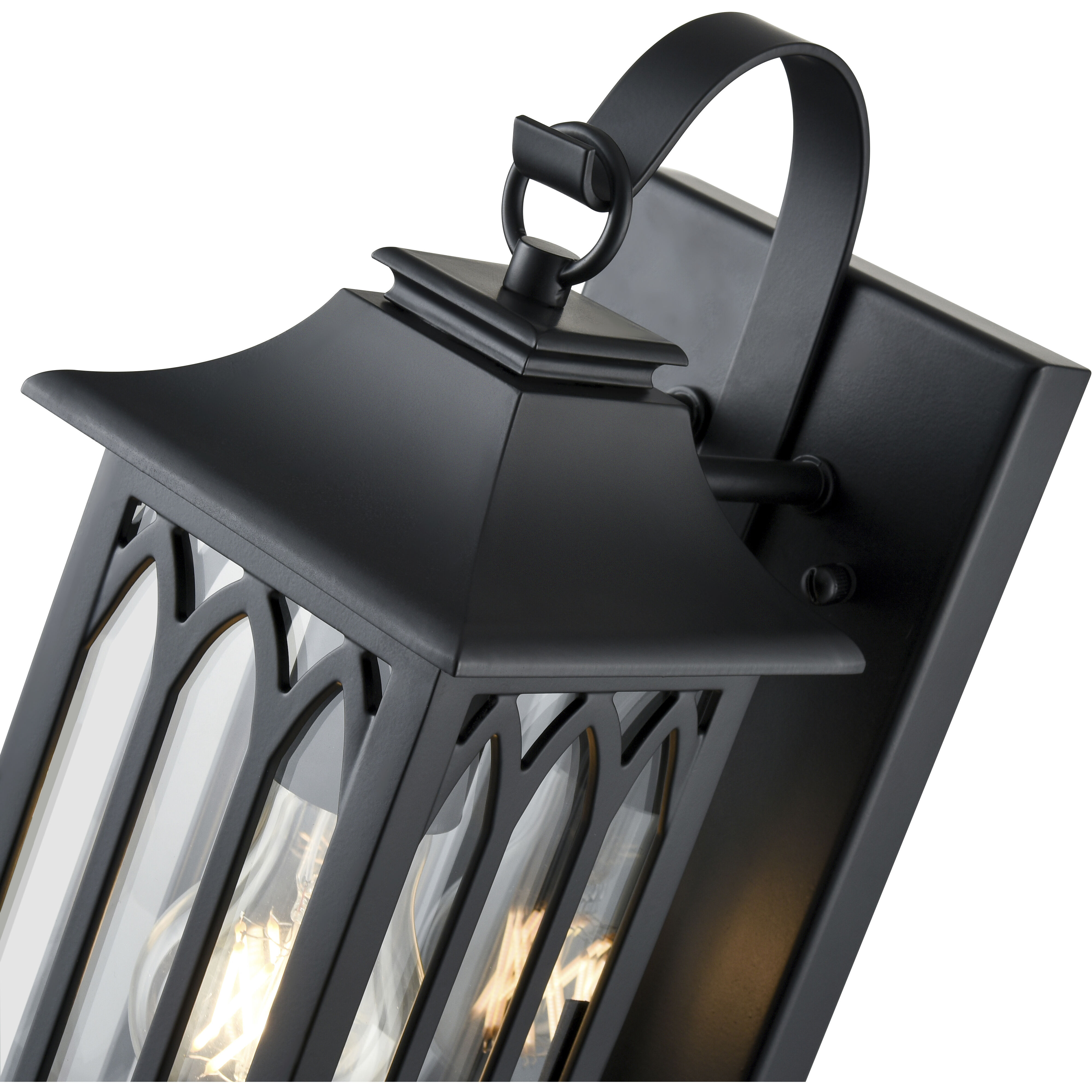 Mallorey 1 Light 13.5 inch Powder Coated Black Outdoor Wall Sconce